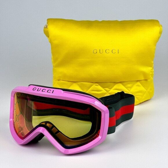 NEW Gucci GG1210S 004 Pink Yellow GG Infrared Logo ZEISS Ski Mask Unisex - Picture 3 of 13